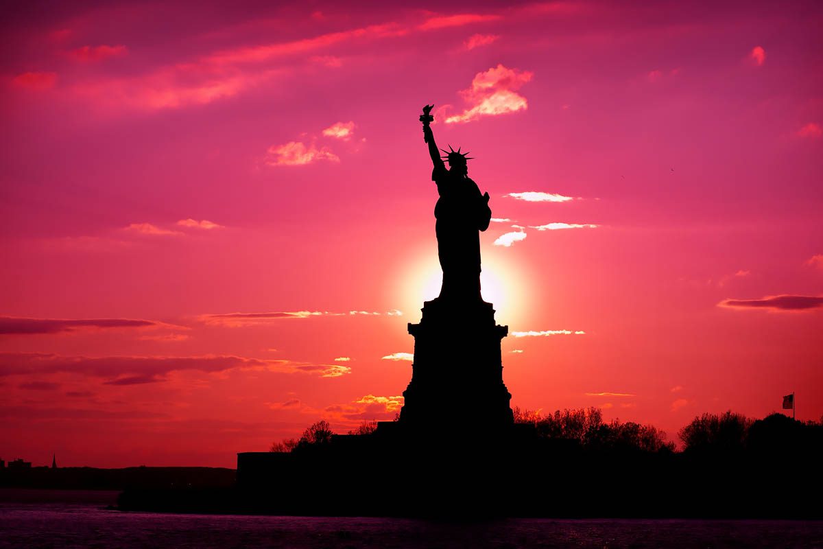 Statue of Liberty Sunset